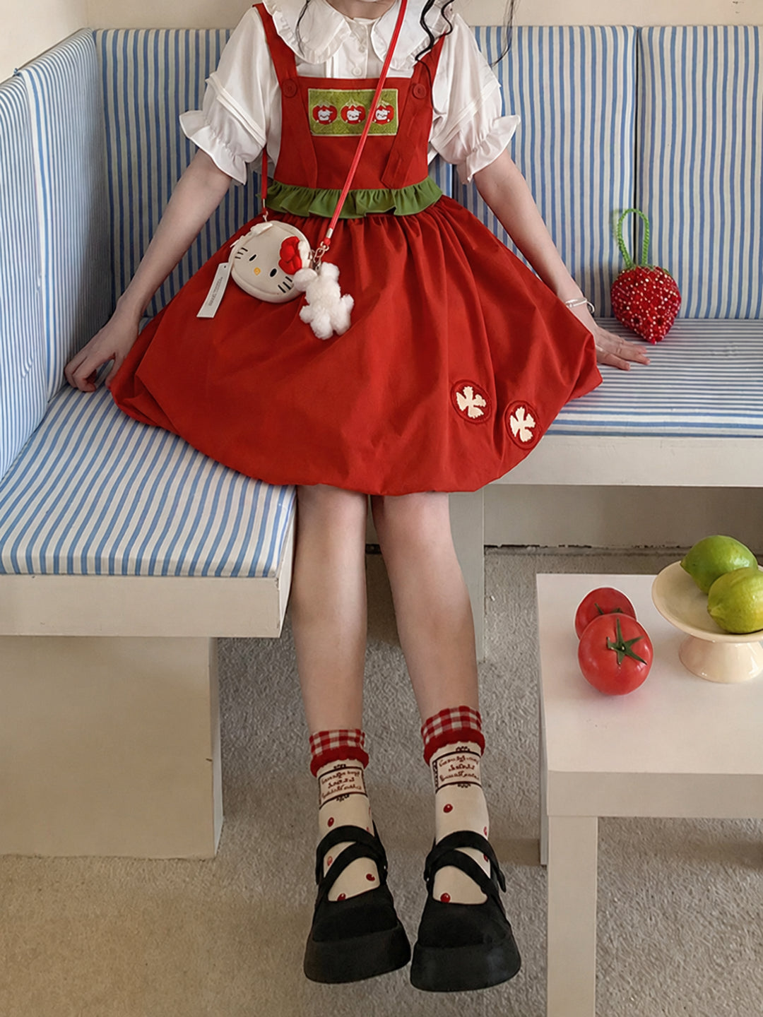 Fruit Pop Overall Bubble Dresses-Sets-ntbhshop
