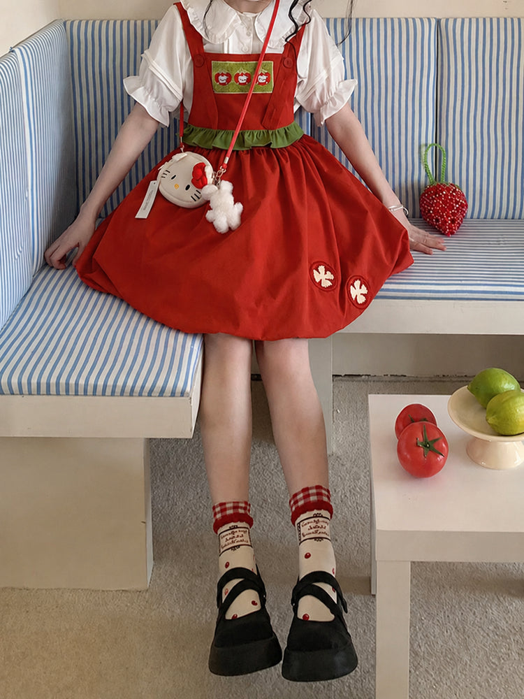 Fruit Pop Overall Bubble Dresses-Sets-ntbhshop
