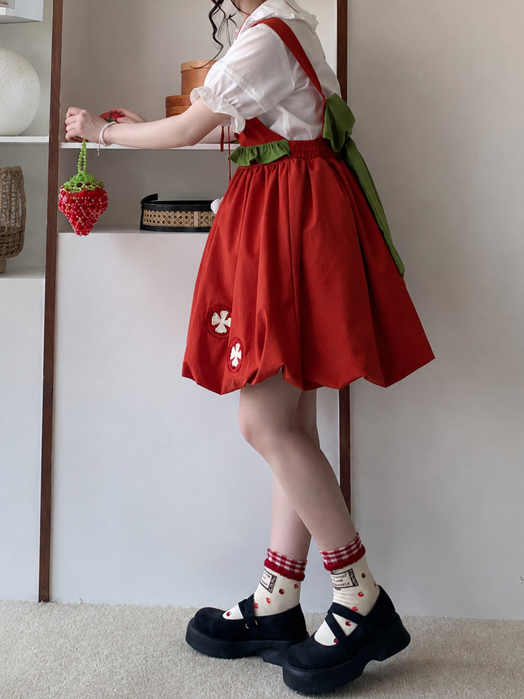 Fruit Pop Overall Bubble Dresses-Sets-ntbhshop