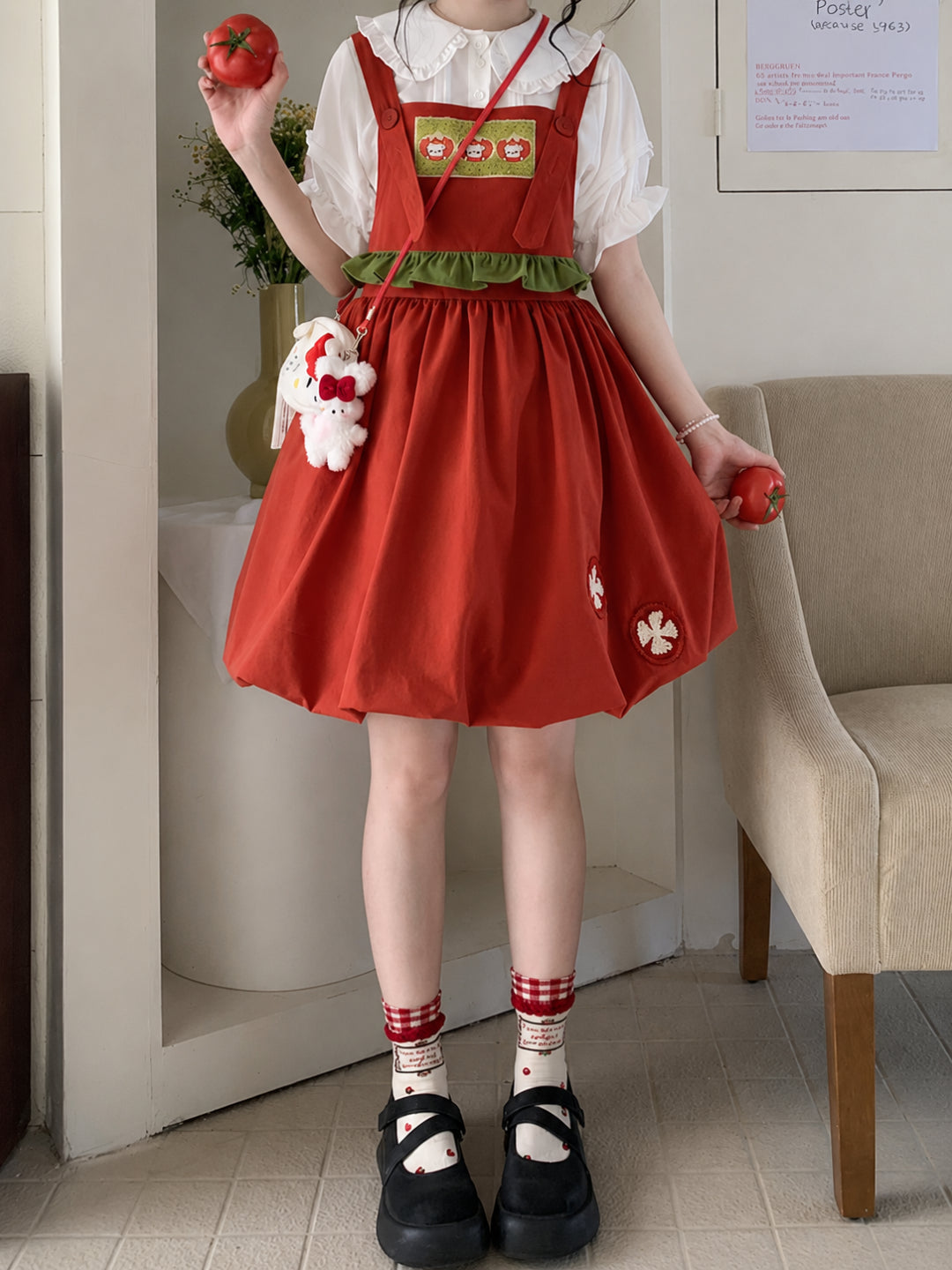 Fruit Pop Overall Bubble Dresses-Sets-ntbhshop