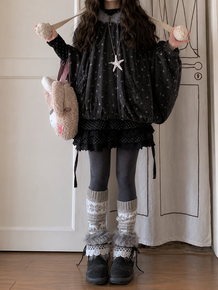 Evening Dots Bubble Cape-Outerwear-ntbhshop