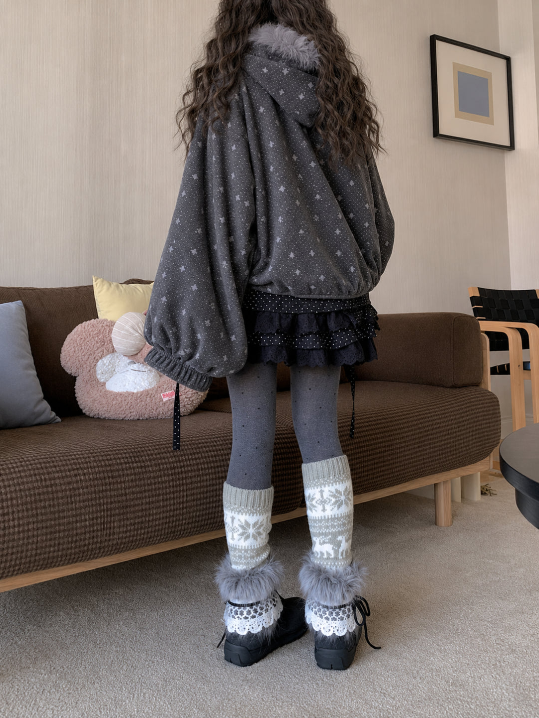 Evening Dots Bubble Cape-Outerwear-ntbhshop