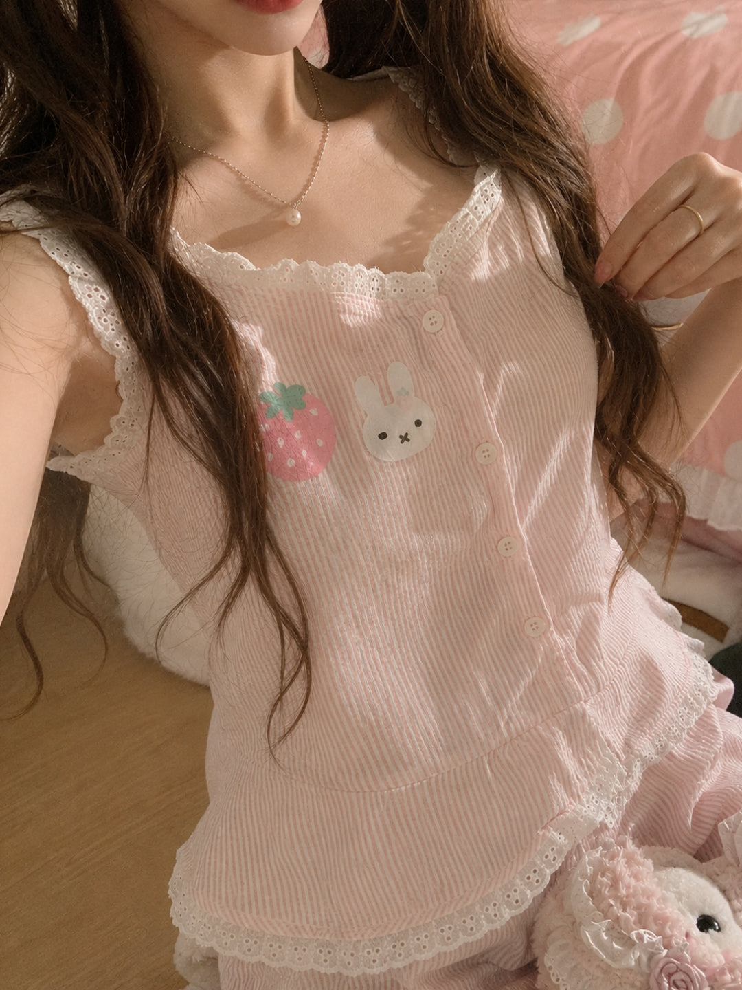 Strawberry Diary Pajama Set-Sets-ntbhshop