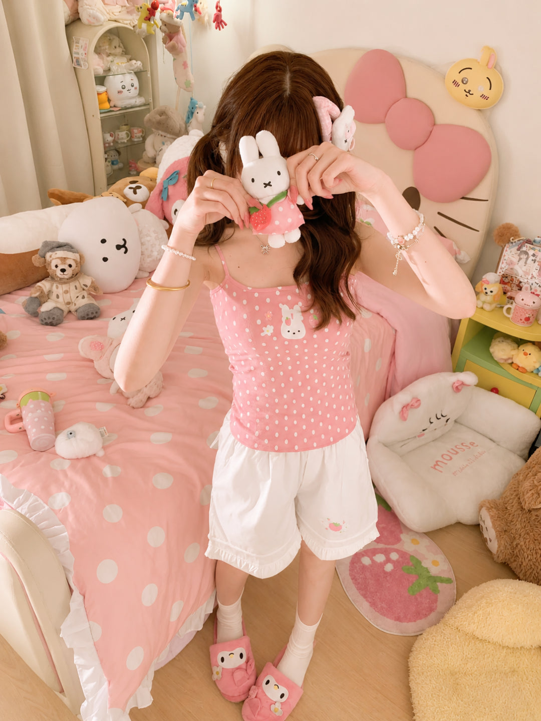Strawberry Diary Camisole & Short-Sets-ntbhshop