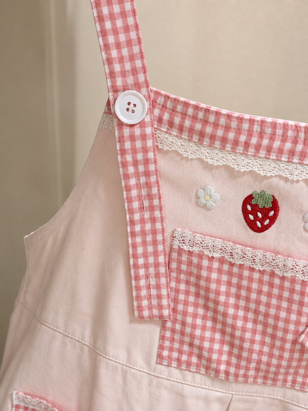 Strawberry Diary Bubble Overall Shorts-Tops-ntbhshop