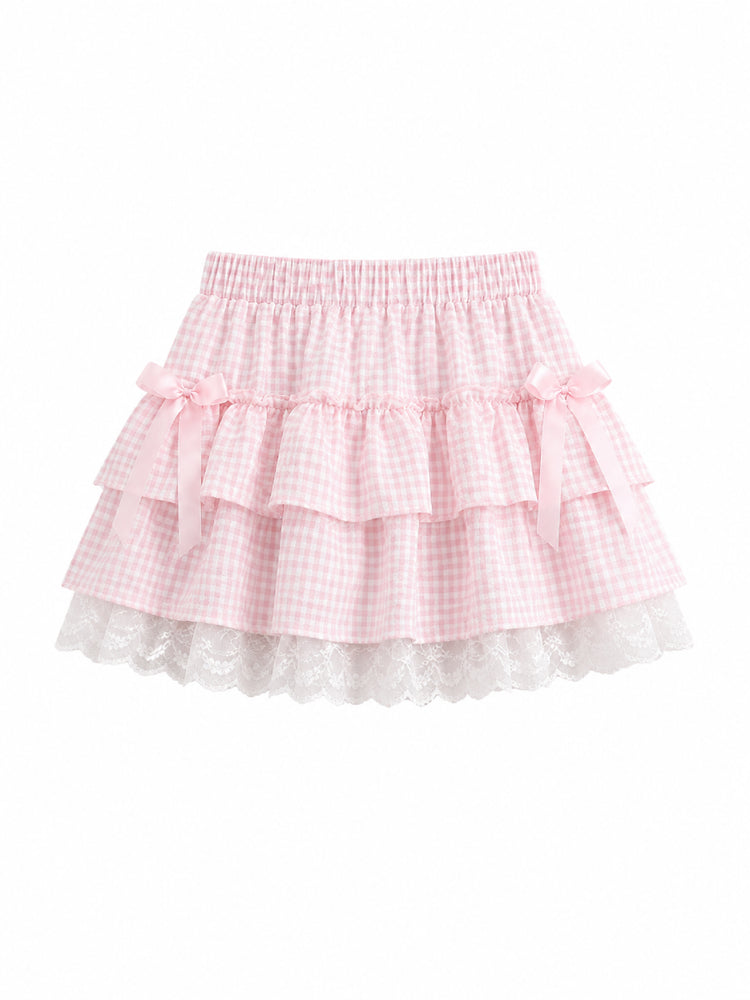Ribbon Cake Mini Skorts-Bottoms-ntbhshop
