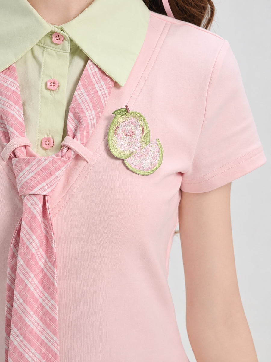 Pink Guava Tie Top-Tops-ntbhshop