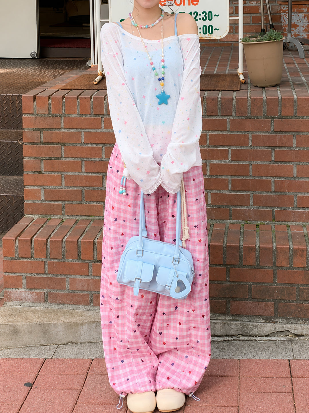 Cosmic Pink Camisole, Top & Pants-Sets-ntbhshop