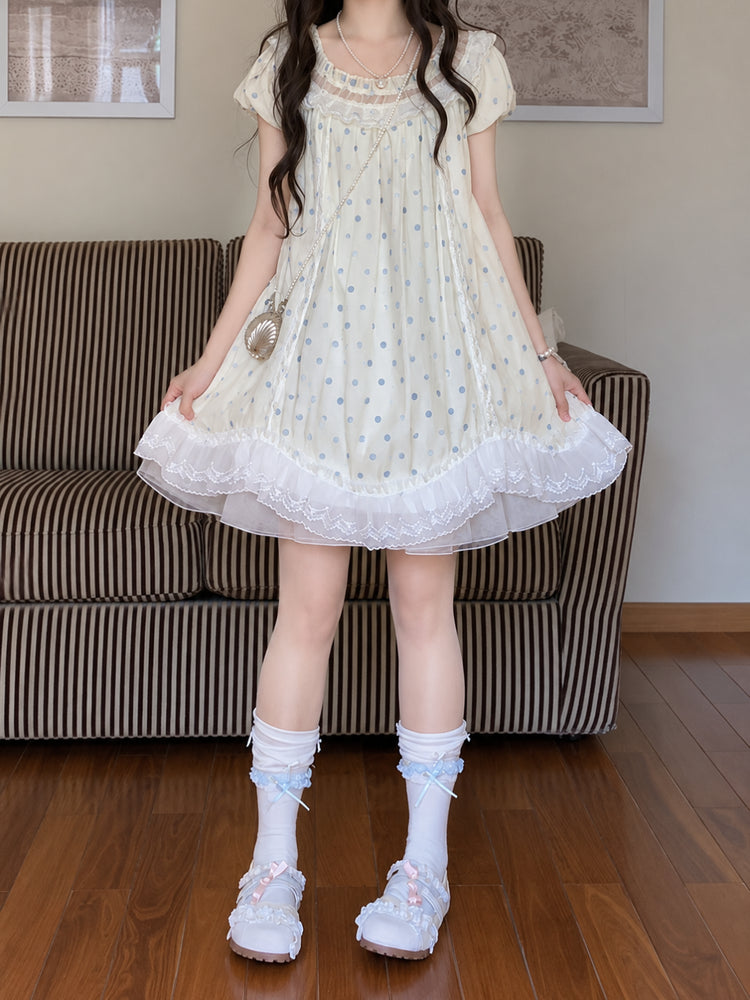 Sugar Dot Ribbon Dresses-Dresses-ntbhshop