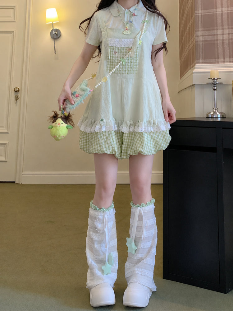 Berry Bloom Gingham Overall Shorts-Bottoms-ntbhshop