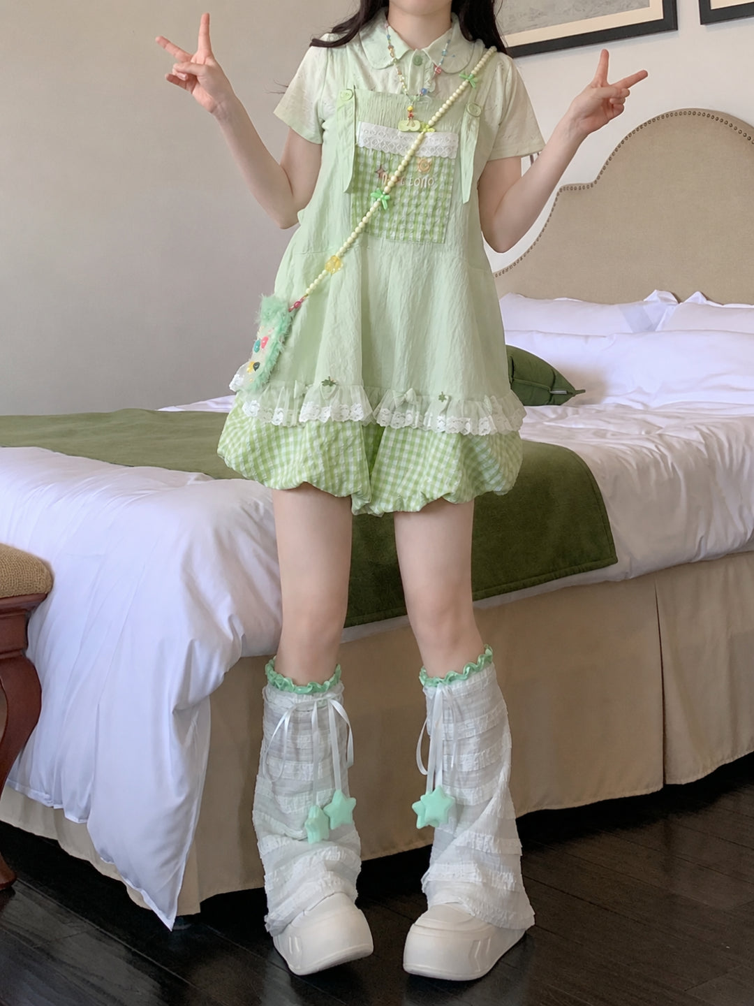 Berry Bloom Gingham Overall Shorts-Bottoms-ntbhshop