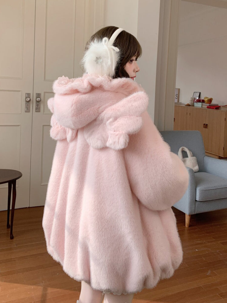 Heaven in Blush Angel Wing Bubble Coat-Outerwear-ntbhshop
