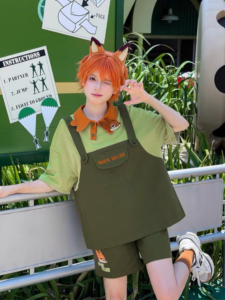 Zootopia Faux Two-Piece Polo Tees-ntbhshop