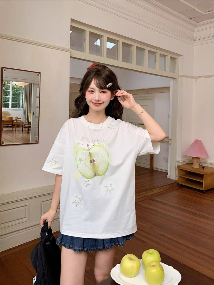 Green Apple Daydream Tees-Tops-ntbhshop