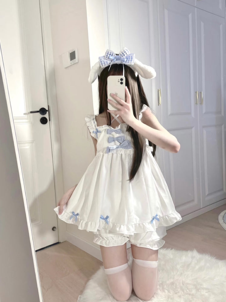 Dream Alice Satin Babydoll Pajama Set-ntbhshop