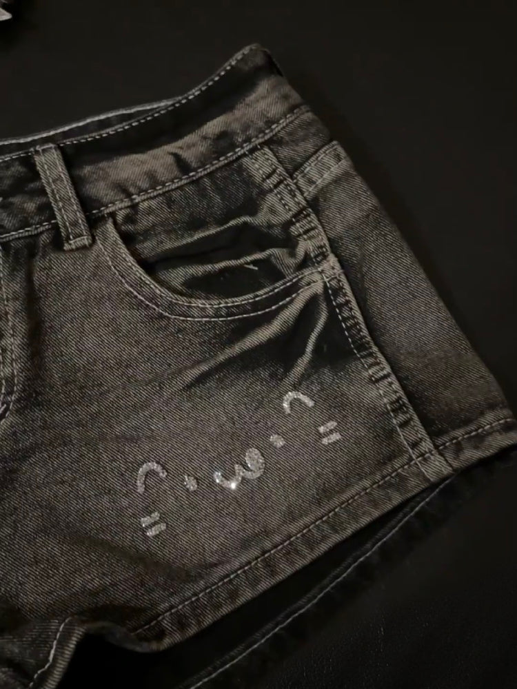 Moonpaw Harajuku Diamond Beads Hottie Shorts-ntbhshop