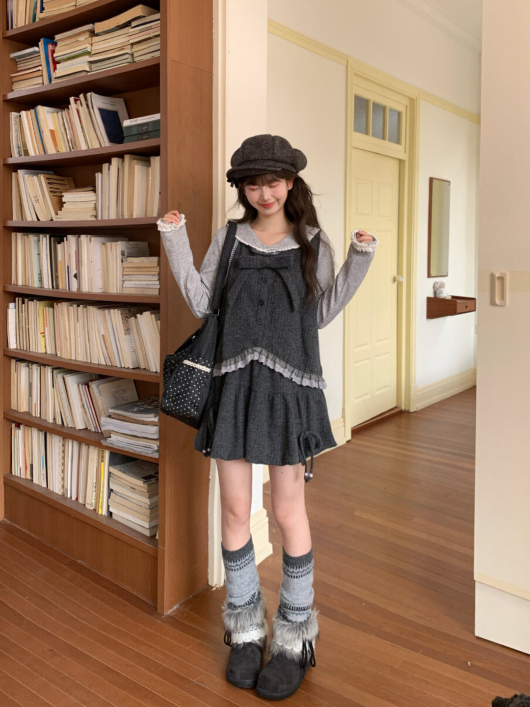 Moon Academy Knit Bow Vest-ntbhshop