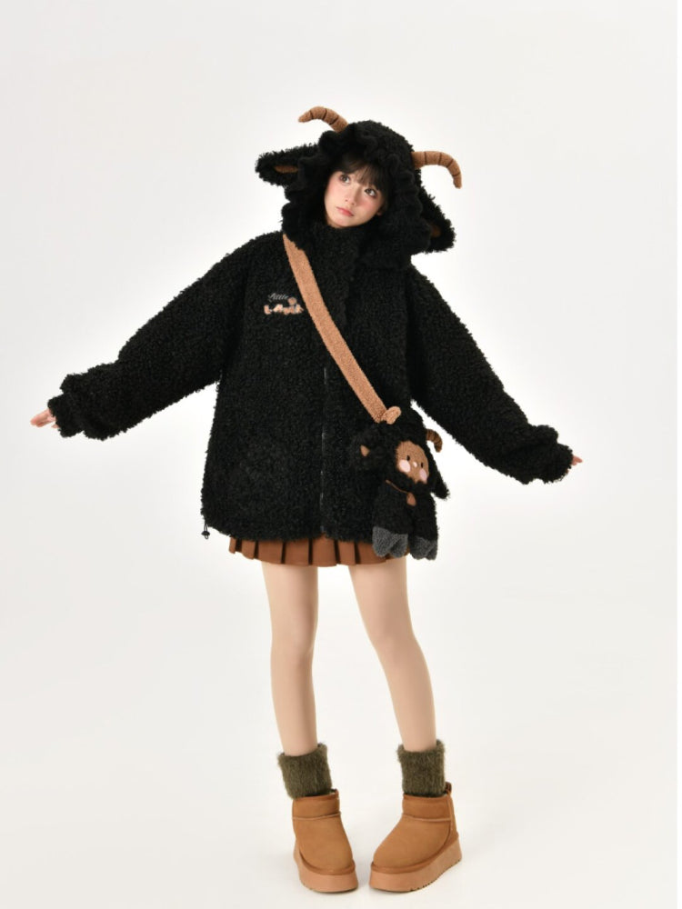 Midnight Lamb Cozy Fleece Jacket & Bag-ntbhshop