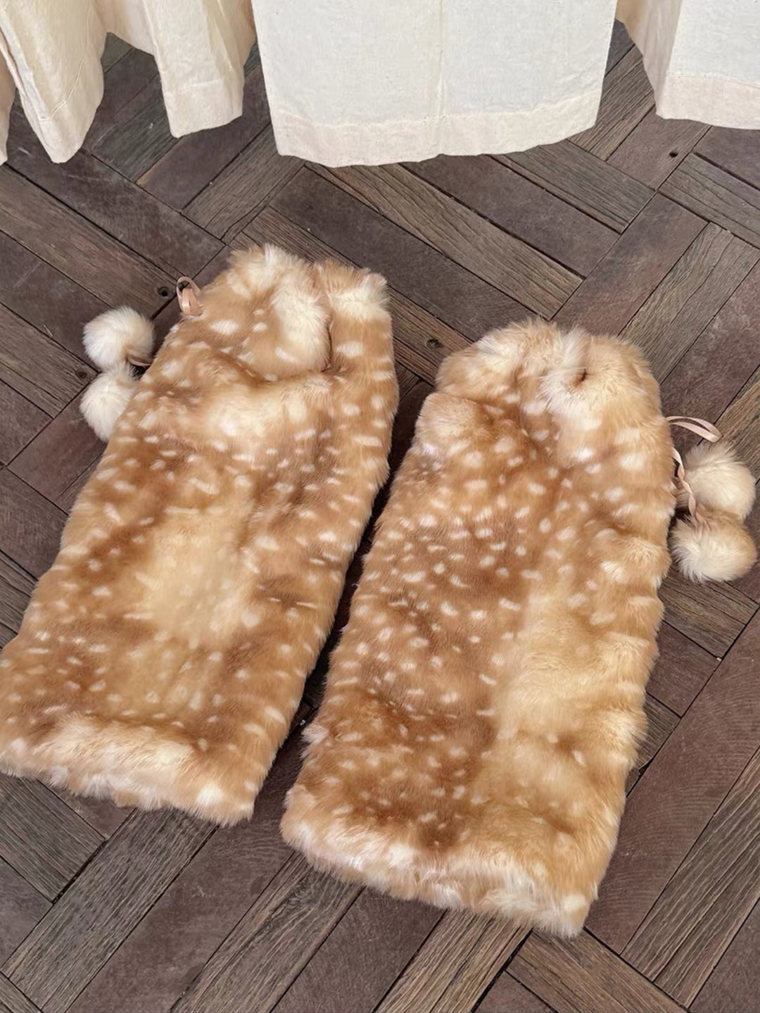 Honey Fawn Fluffy Leg Warmers-ntbhshop
