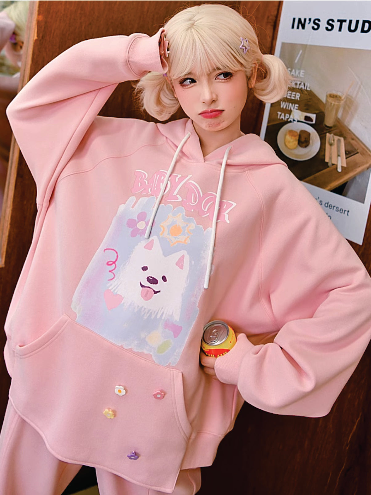 Dopamine Dream Solid Bliss Inner Fleece Pullover Hoodies-ntbhshop