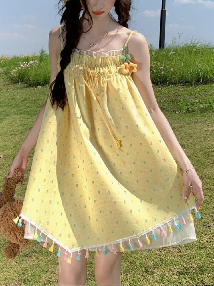 Candy Pop Fringe Boho Dresses-Dresses-ntbhshop