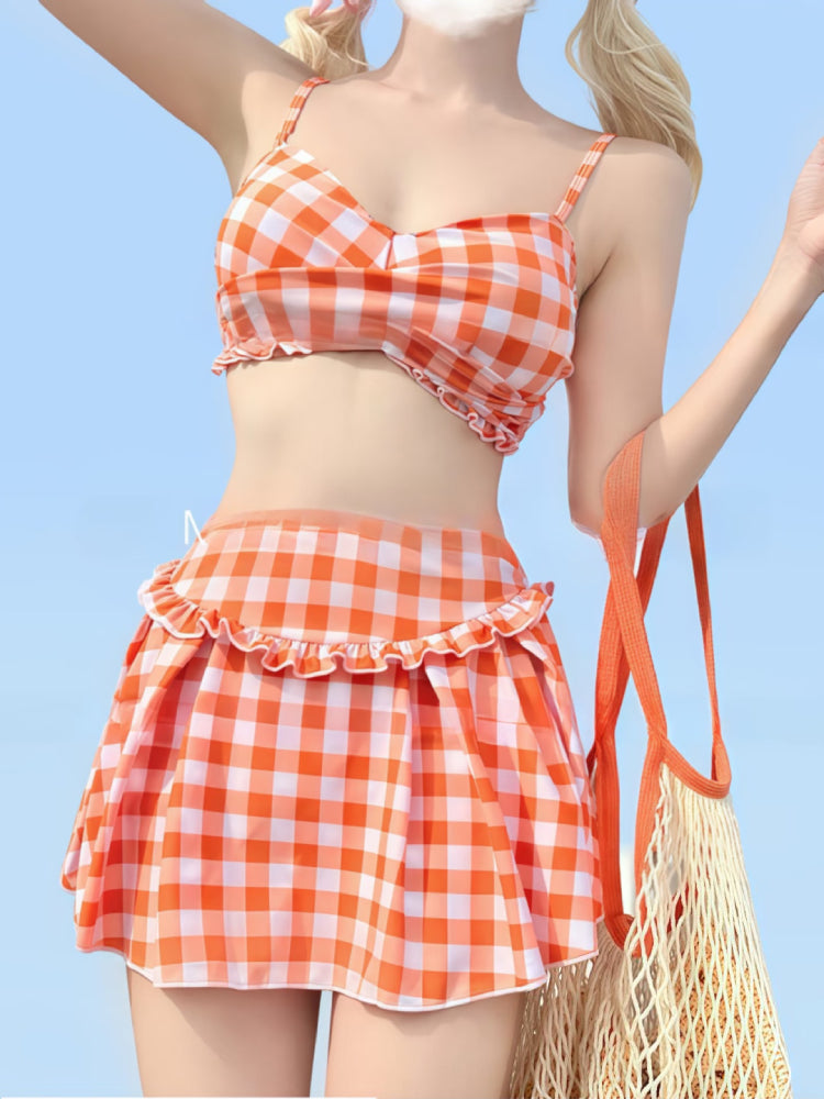 Plaid Rush Two-Piece Swimsuits-ntbhshop