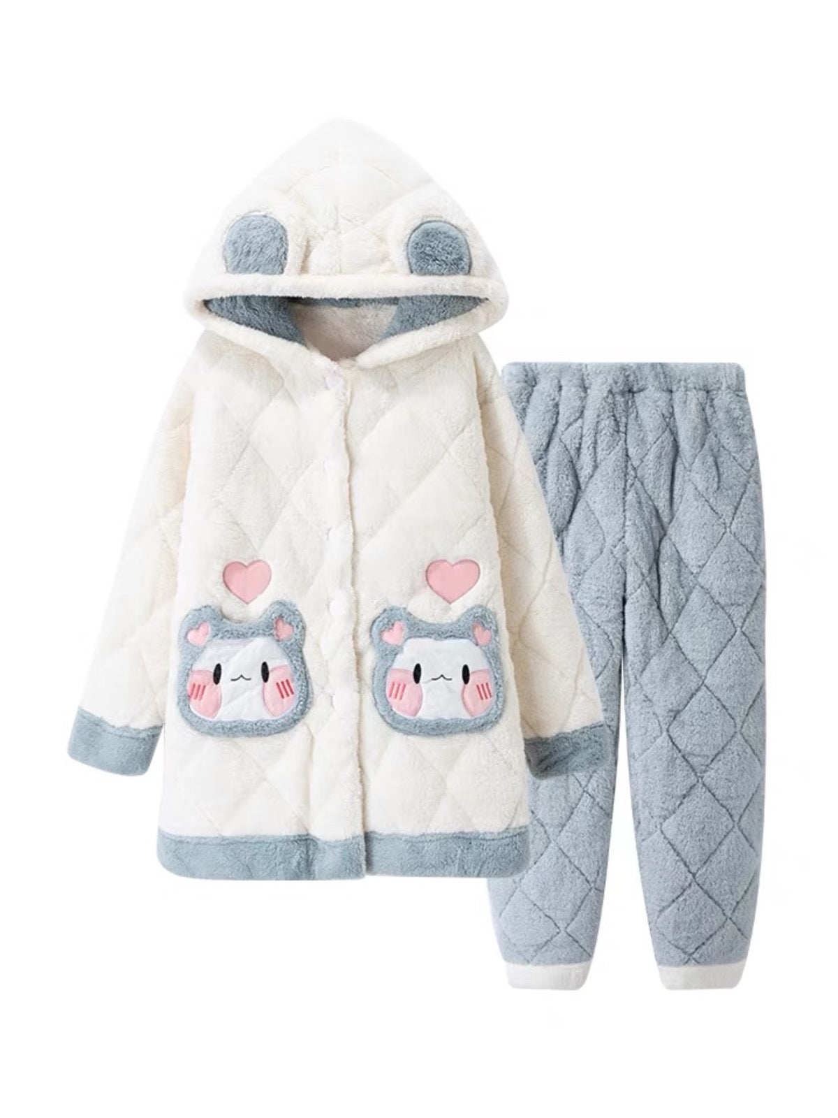 Bebe Sleep Cozy Winter Quilted Dreamy Pajamas Set-ntbhshop