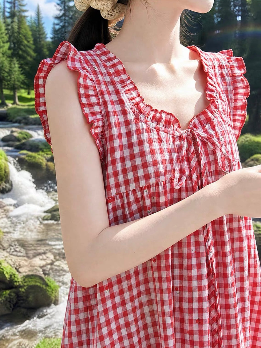 Harvest Market Gingham Dresses-Dresses-ntbhshop