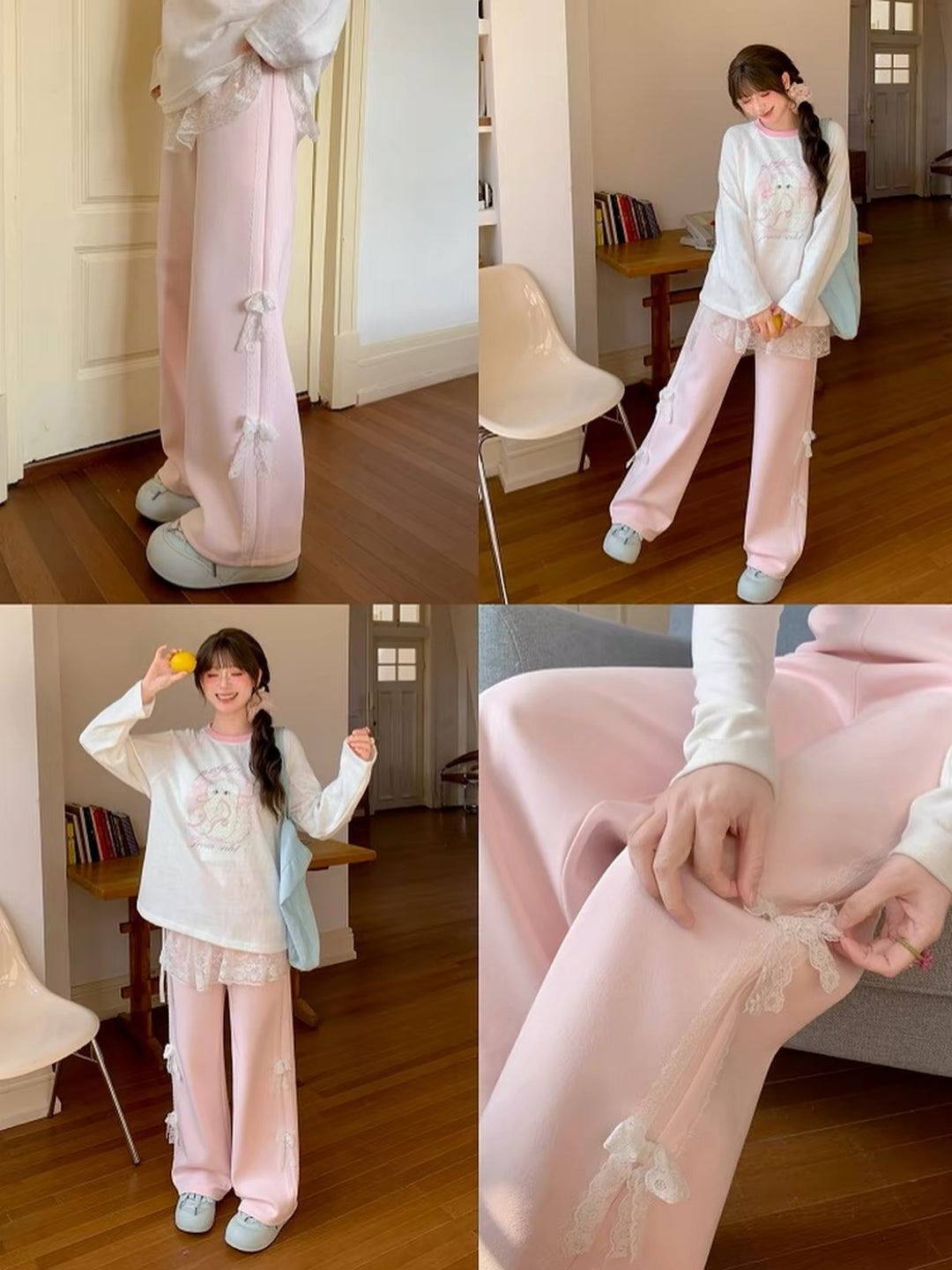 Blush Cloud Lace Pants