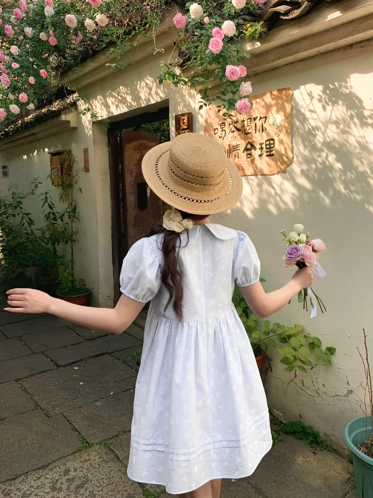 Cloud Ribbon Babydoll Dress-Dresses-ntbhshop