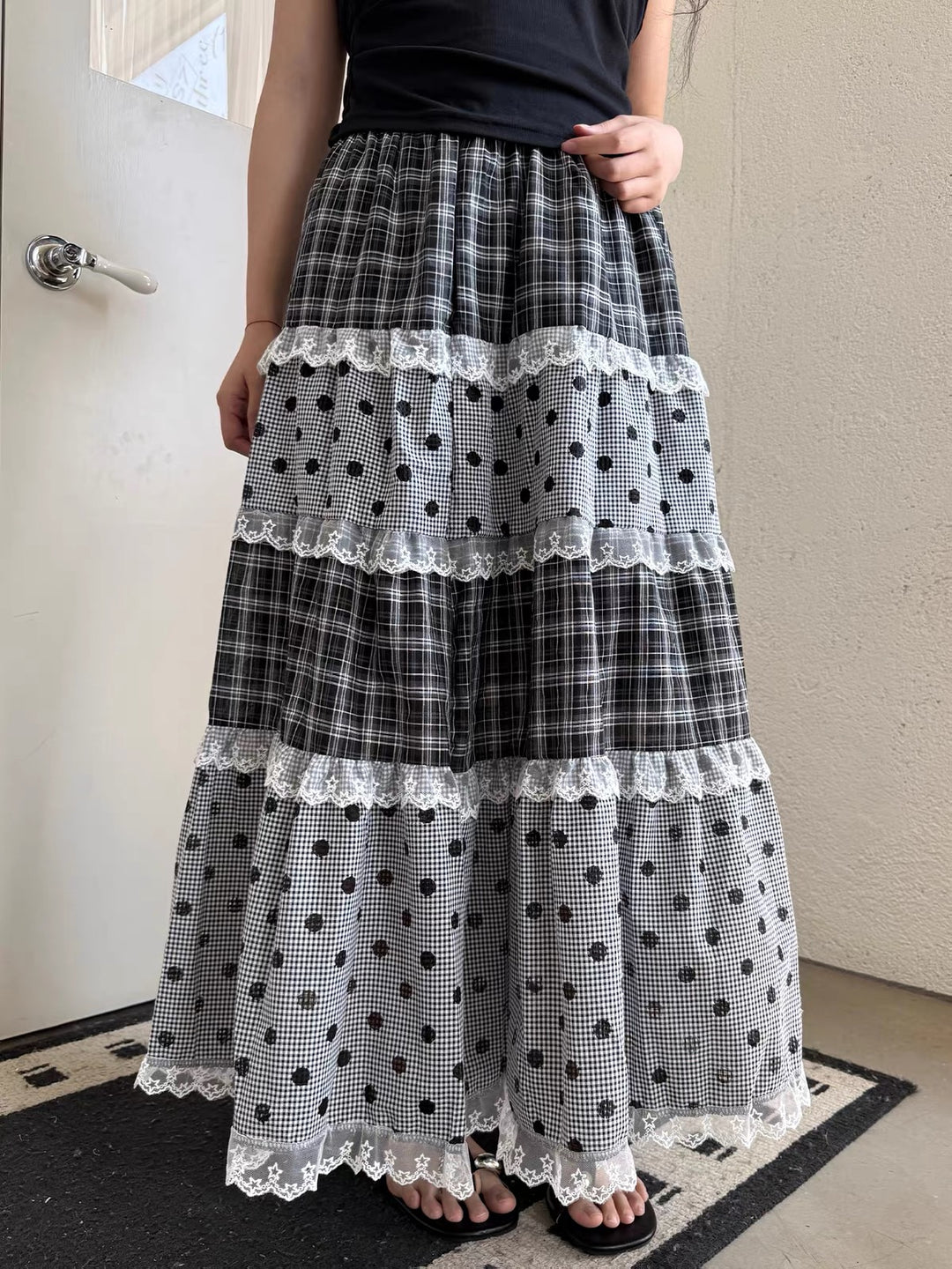 Black Sesame Maxi Skirt-Bottoms-ntbhshop