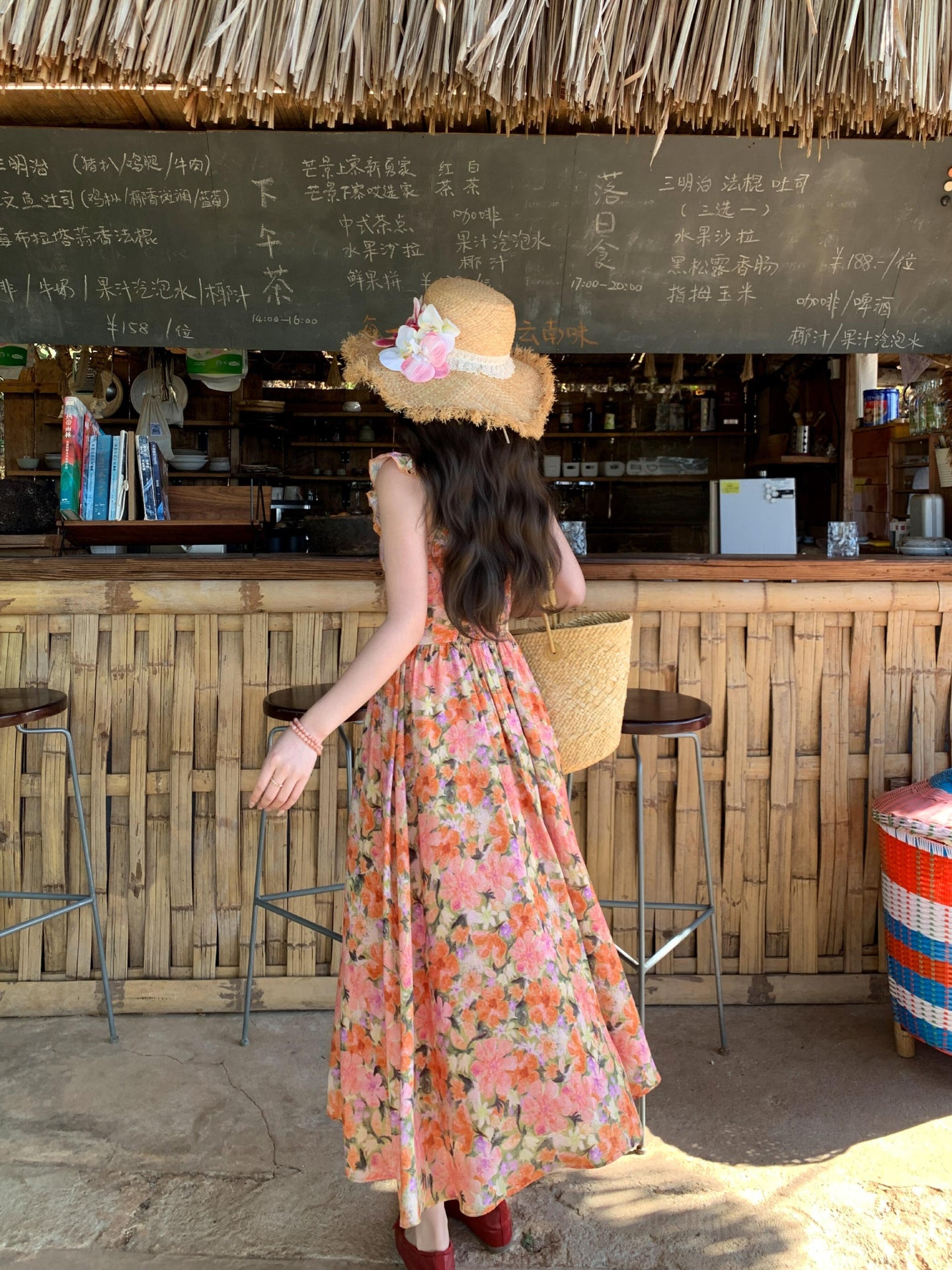 Peach Meadow Floral Dress-Dresses-ntbhshop