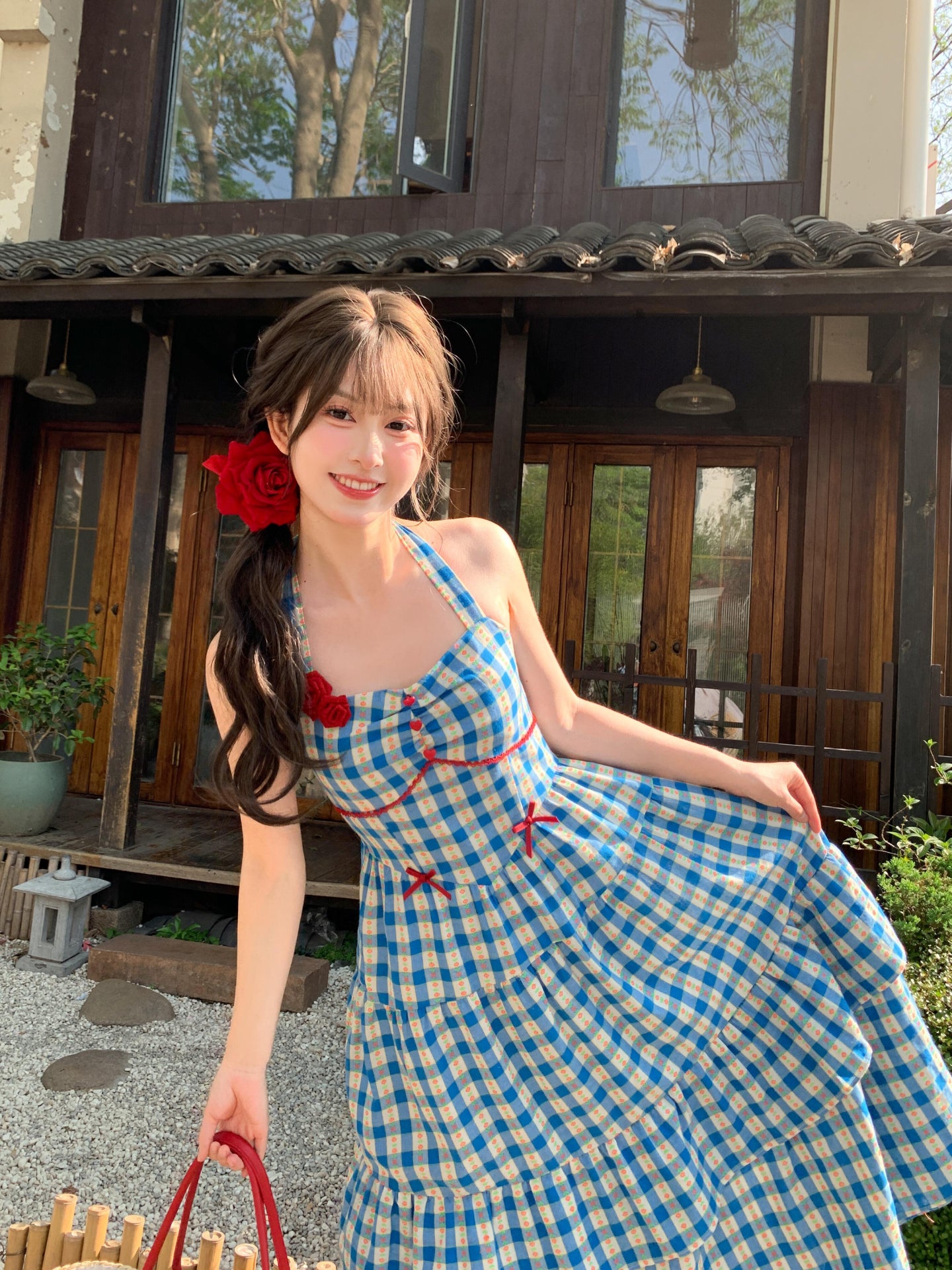 Cherry Cherry Knit Cardigan & Halter Dress-Sets-ntbhshop