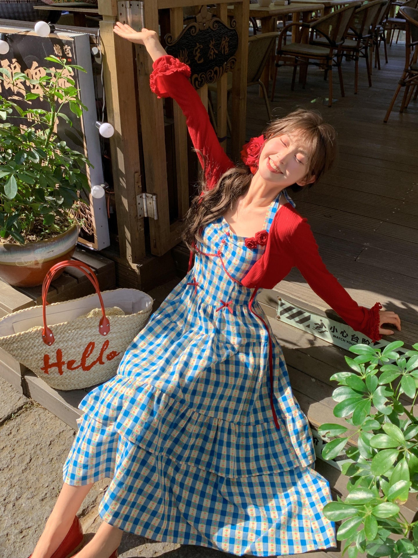 Cherry Cherry Knit Cardigan & Halter Dress-Sets-ntbhshop