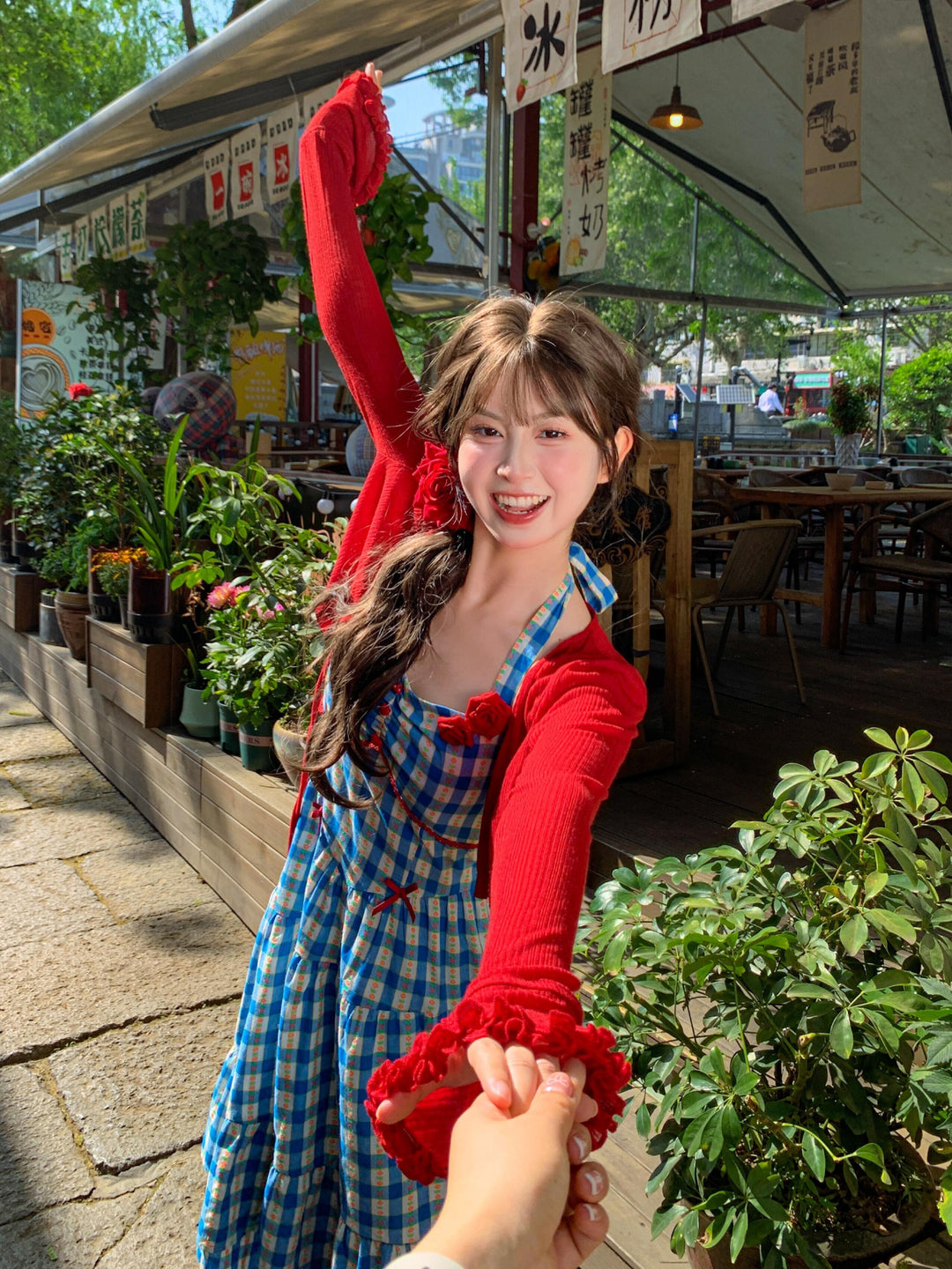 Cherry Cherry Knit Cardigan & Halter Dress-Sets-ntbhshop