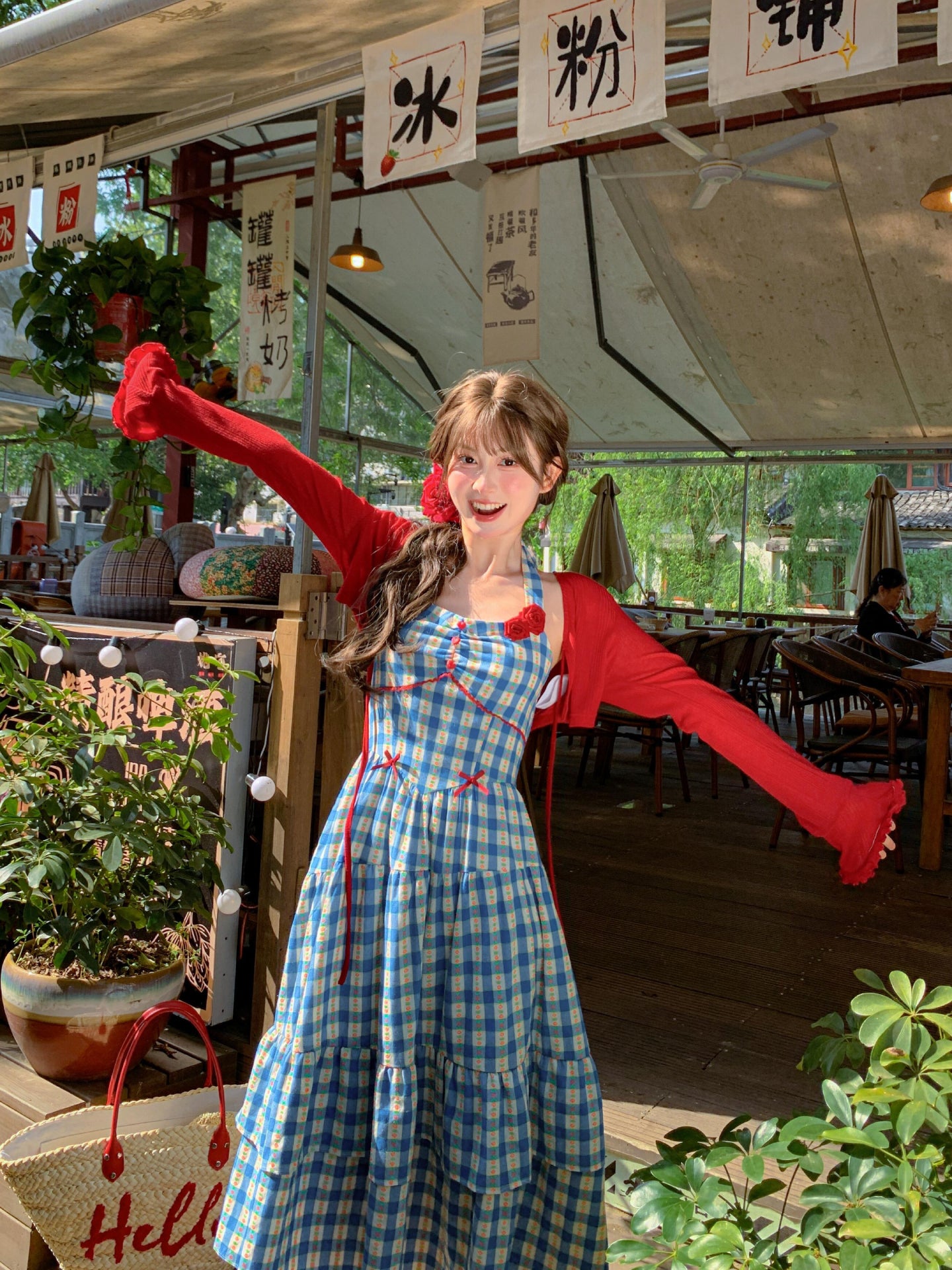 Cherry Cherry Knit Cardigan & Halter Dress-Sets-ntbhshop