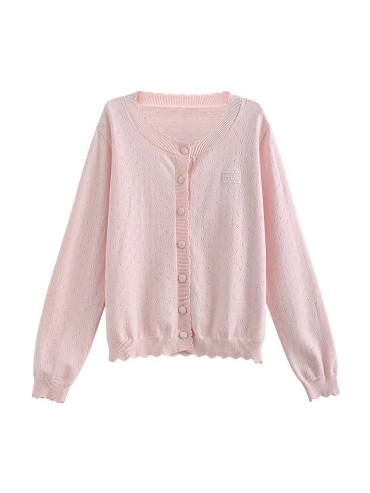 Darling Scallop Knit Cardigans-Outerwear-ntbhshop