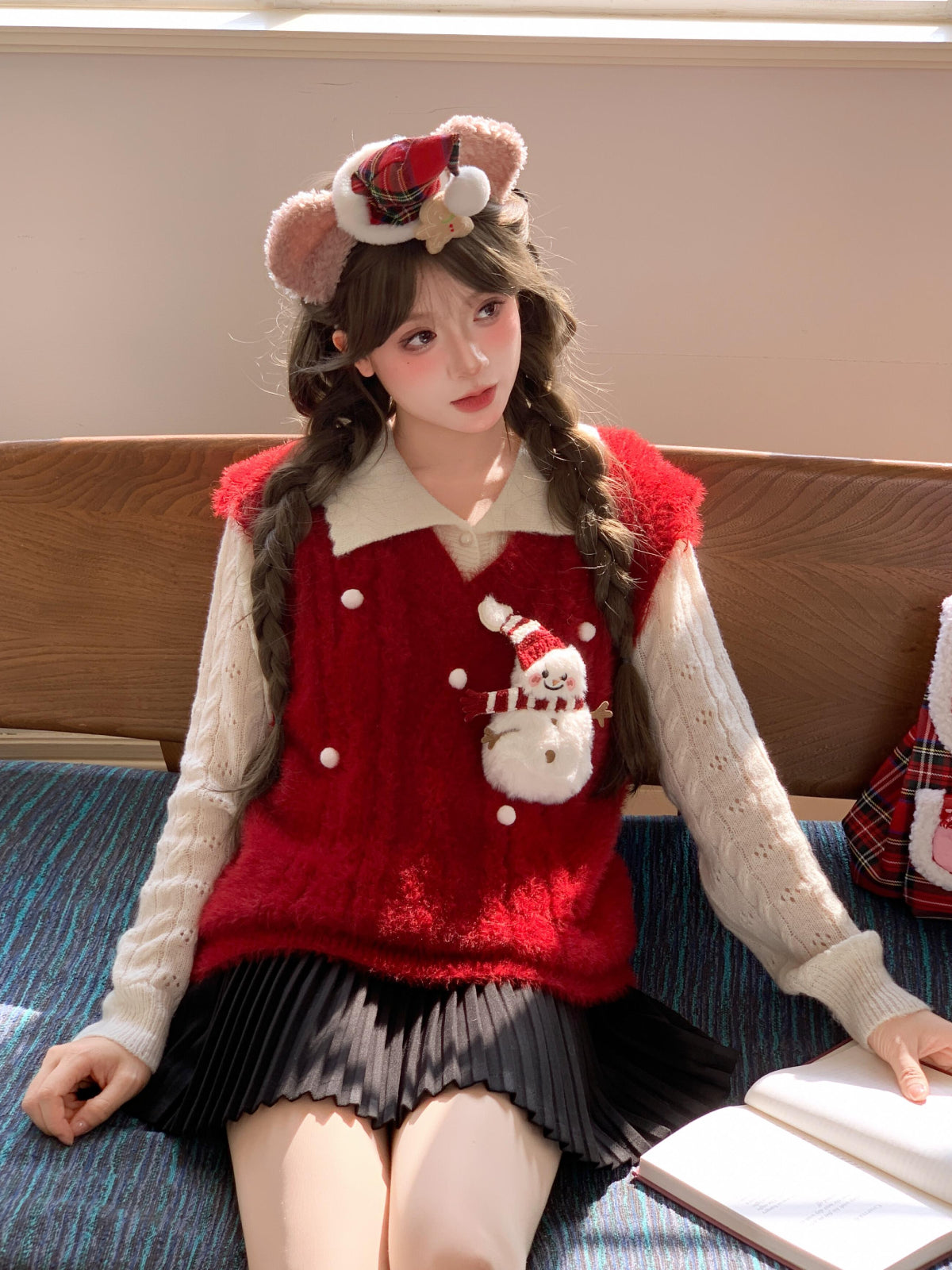 Little Snowman Knit Vests-Sets-ntbhshop