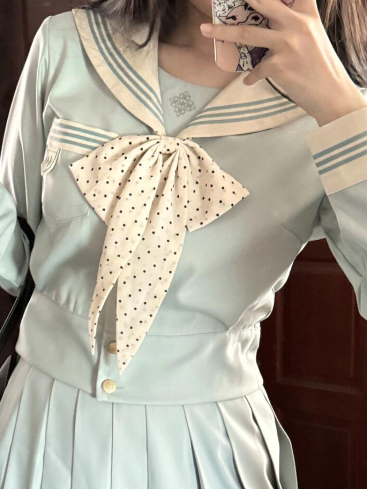 Azure Dream Long Sleeve JK Uniform Blouse-ntbhshop
