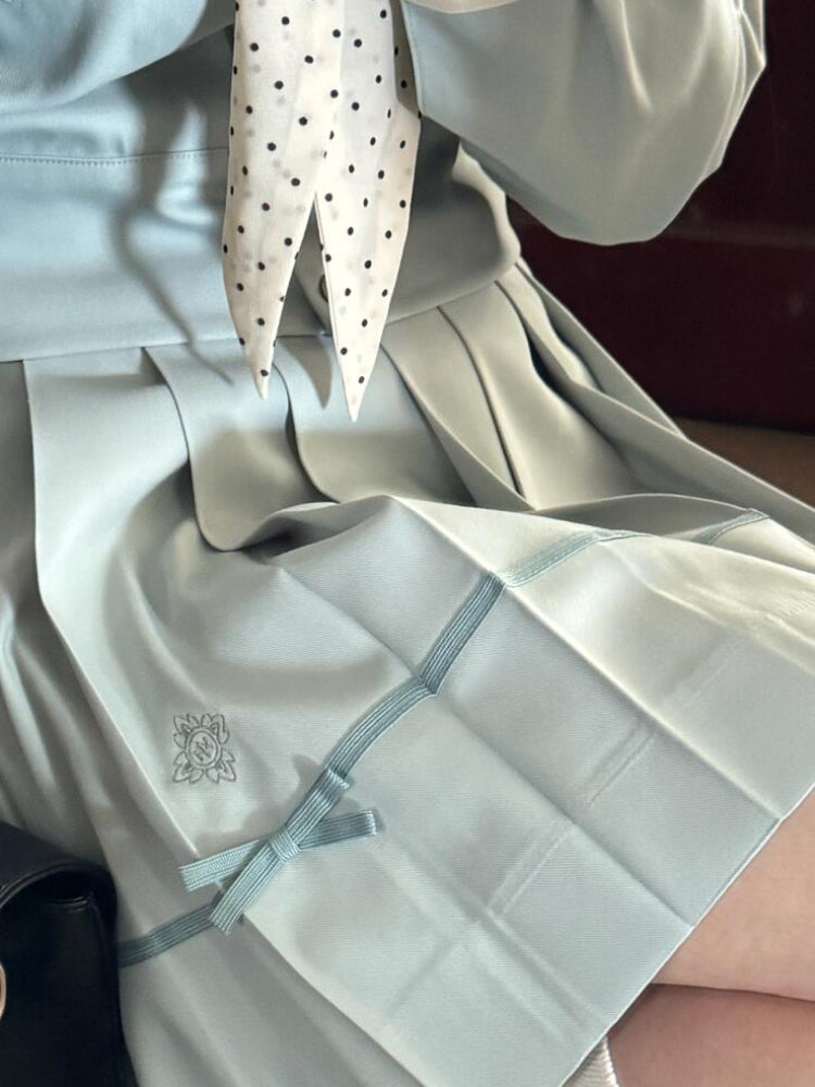 Azure Dream Pleated JK Uniform Skirts-ntbhshop