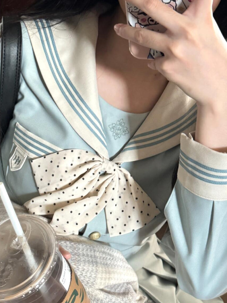 Azure Dream Long Sleeve JK Uniform Blouse-ntbhshop