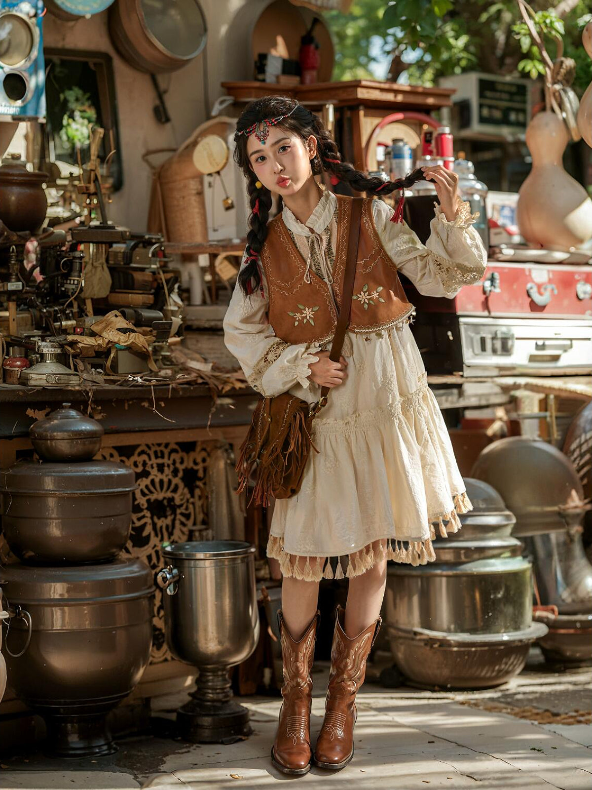 Mesa Blossom Vest & Dresses-Sets-ntbhshop