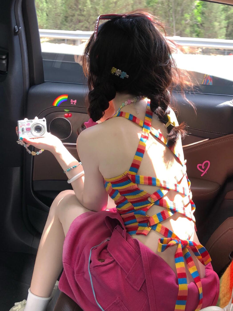 Lollipop Bow Tie-Back Camisoles-ntbhshop