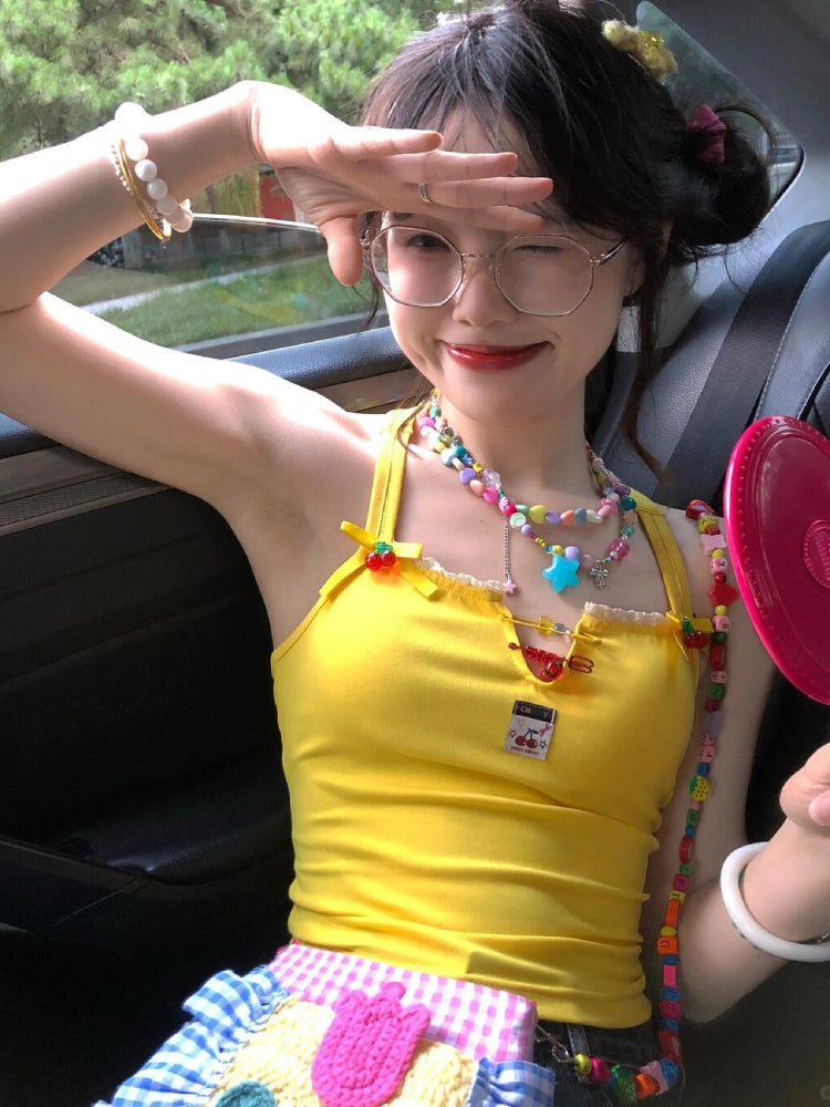 Lollipop Bow Tie-Back Camisoles-ntbhshop