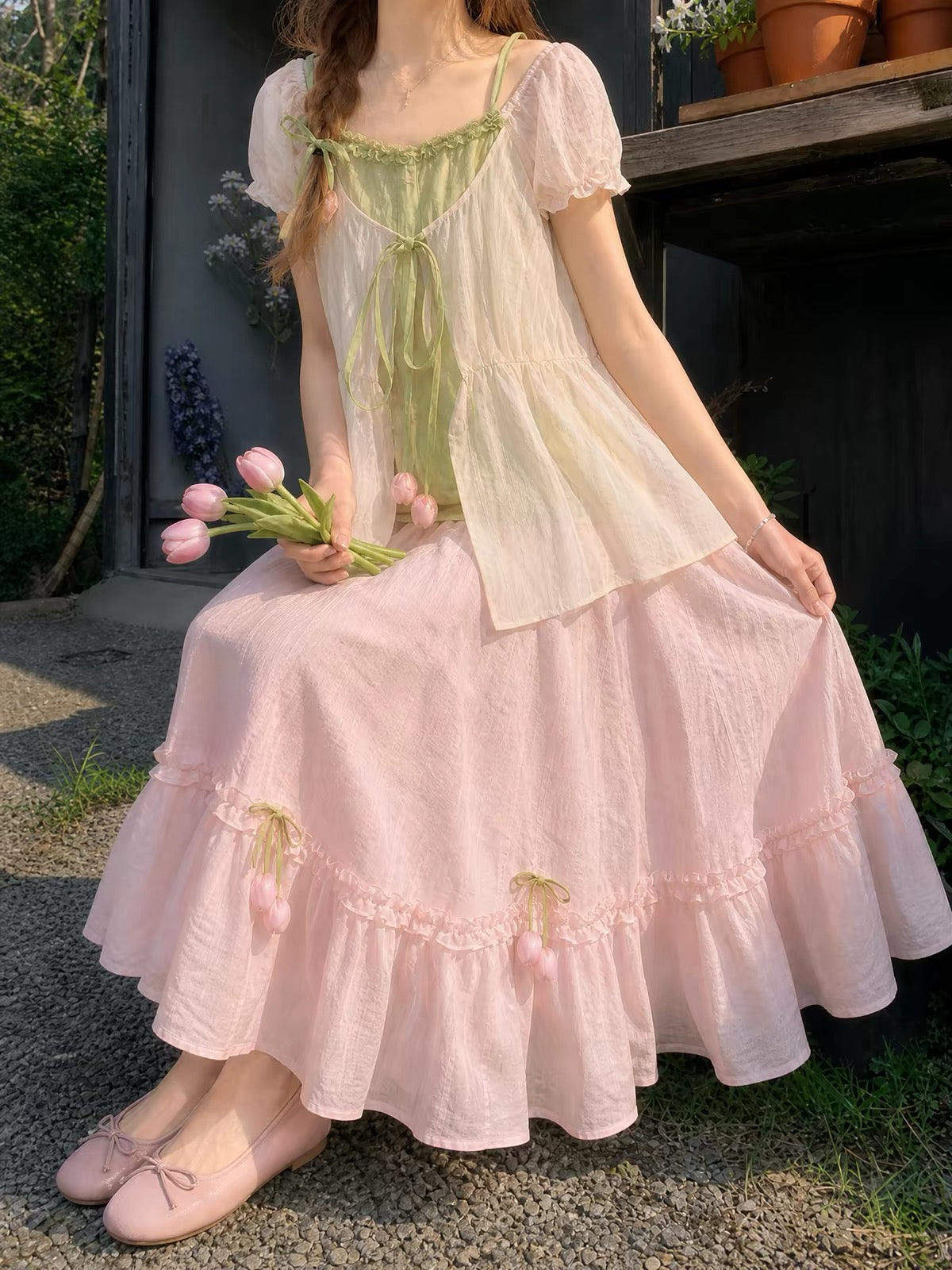Tulip Bloom Petaline Skirts-Bottoms-ntbhshop