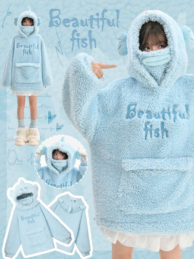 Beautiful Fish Cute 3D Fleece Hoodie-ntbhshop