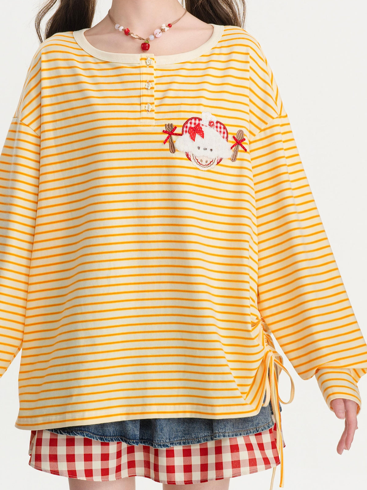 Sunny Toast Stripe Tee-Tops-ntbhshop