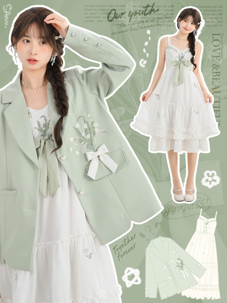 Bellflower Sweet Mint Blazer-Outerwear-ntbhshop