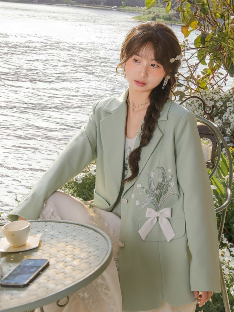 Bellflower Sweet Mint Blazer-Outerwear-ntbhshop