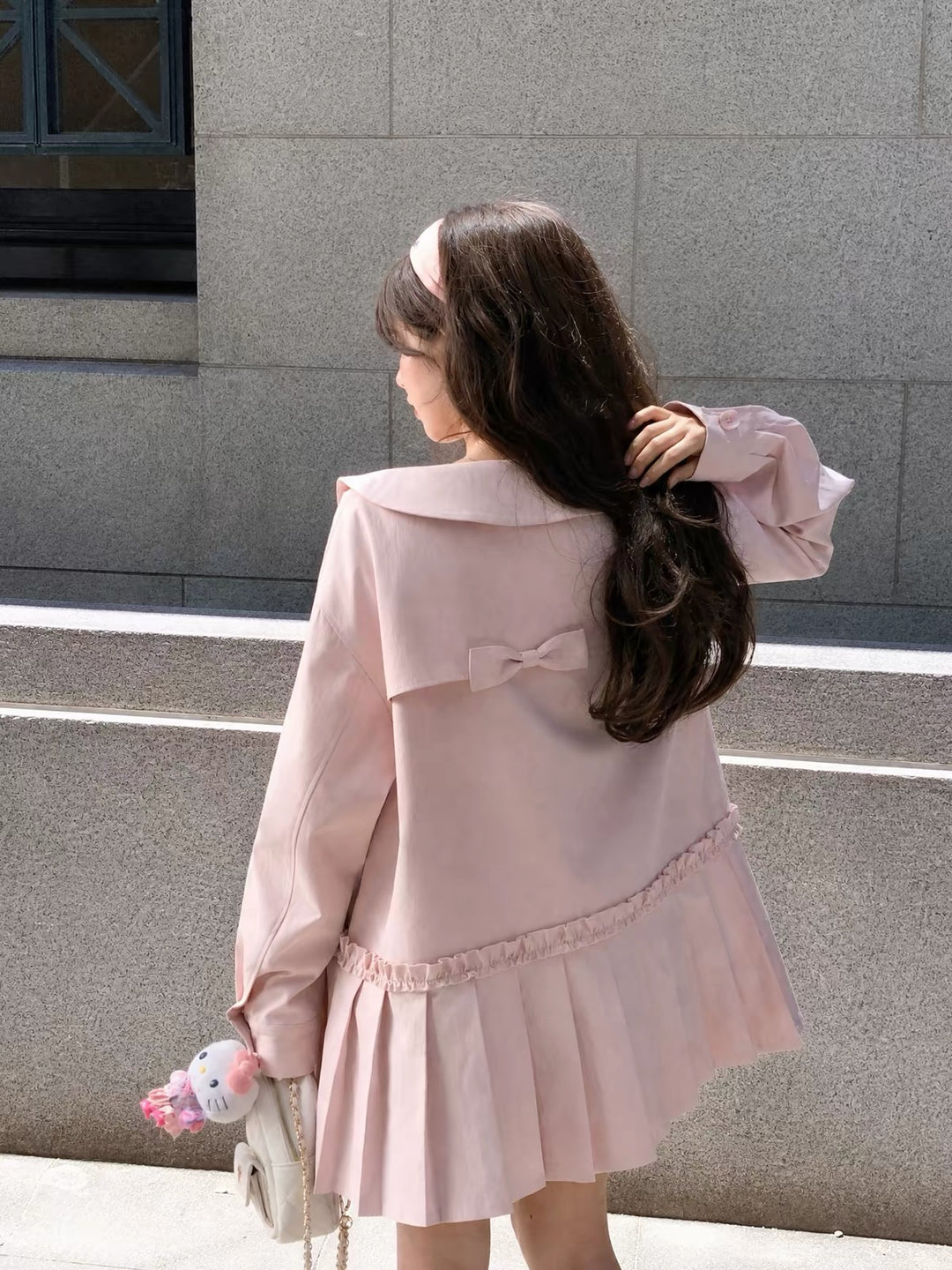 Blush Ribbon Coat Dress